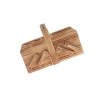 Scatola da cucito Cestini pieghevole Aghi Filo Forbici Cestino Scatole for gioielli(Beige)