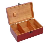 Scatola da cucito in legno con coperchio per appassionati di cucito,