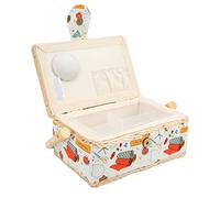 Scatola da cucito leggera e resistente all’usura, organizer multifunzione per cestino da cucito con vassoio rimovibile, scatola compatta per la conservazione dei materiali da