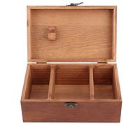 Scatola da cucito, scatola da cucito in legno vintage per uso domestico Organizzatore di custodia per filo da cucito Organizzatore Strumenti per cucire fai da te(Taraxacum Pattern Empty Box)