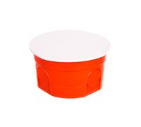Scatola da incasso 80 mm rossa con coperchio lattine PO 0283-00