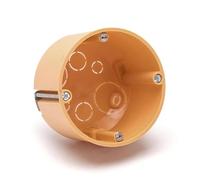 Scatola da incasso per interruttore a 1 chiave, compatibile con standard tedesco, colore arancione, ideale per impianti elettrici domestici.