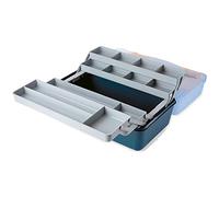 Scatola da pesca con 4 ripiani, blu cielo, 46 x 28 x 22 cm