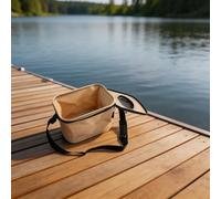 Scatola da pesca pieghevole portatile in EVA con efficiente meccanismo di piegatura, spessore 1,2 mm, fondo termosaldato e coperchio ventilato a rete a doppia cerniera (30 cm)
