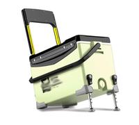 Scatola da pesca ultraleggera da 29 litri con schienale, gambe di sollevamento a 8 livelli e isolamento in schiuma, contenitore for attrezzatura for tutti i terreni con accessori(Backrest)