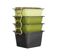 Scatola da picnic - Contenitore per frutta e snack, vassoio multifunzione portatile con manico per viaggi, feste, picnic, spiaggia, pranzo, uso domestico