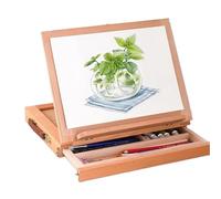 Scatola da Pittura Portatile Cavalletto da tavolo in legno portatile regolabile professionale for pittura artistica, cavalletto pieghevole multifunzione