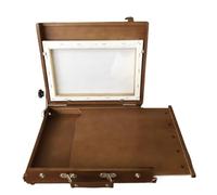 Scatola da Pittura Portatile Scatola for pittura a olio in legno regolabile for trasportare oggetti d'arte portatili, schizzi all'aperto, a, acquerello, scatola for for studenti(Dark color)