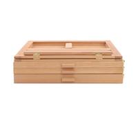 Scatola da Pittura Portatile Supporto for pittura con cassetti, supporto in legno for 3, for da tavolo, cavalletto a tre livelli