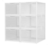 Scatola da scarpe impilabile Max Home Bianco 6 Unità polipropilene ABS 25 x 1