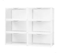 Max Home Scatola Da Scarpe Impilabile Max Home Bianco 6 Unità Polipropilene Abs