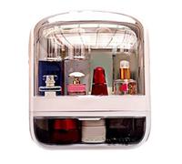 Scatola da tavolo per organizzare il trucco delicato per ragazze donne studenti universitari archiviazione domestica, Bianco cristallo., S