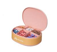 Scatola da viaggio portatile di grande capacità per sette giorni - Mini organizer per pillole per uso domestico e in viaggio(Orange)