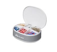 Scatola da viaggio portatile di grande capacità per sette giorni - Mini organizer per pillole per uso domestico e in viaggio(Gray)