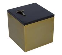 Scatola d'acciaio dorata per urna crematoria personalizzata