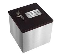 Scatola d'argento per le ceneri - Esclusiva urna in acciaio inox per le cen
