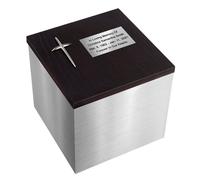 Scatola d'argento per le ceneri - Esclusiva urna in acciaio inox per le cen