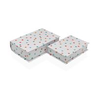 Scatola Decorativa Versa Tela Legno MDF Libro