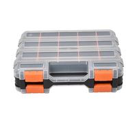 Scatola degli attrezzi a doppio lato Organizzatore Custodia in plastica per piccole parti Cassetta degli attrezzi portatile Cassetta degli attrezzi Contenitore per viti Dadi Chiodi Bulloni