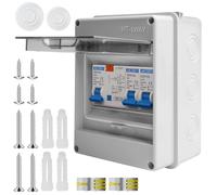 Scatola dei fusibili a parete, IP65, impermeabile a parete, piccolo distributore con 1 fila per 5 moduli, sottodistribuzione AC 16 A+160 A, per casa, ufficio, giardino, esterno