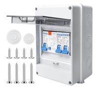 Scatola dei fusibili da parete, IP65, piccolo distributore da parete con interruttore fi, porta AC 32A, subdistribuzione a parete, scatola di distribuzione a parete, interruttore di separazione AC 10