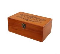 Scatola dei ricordi in legno con serratura, scrigno del tesoro vintage, per gioielli, lettere e oggetti di valore, stile retrò, fatto a mano, organizer per casa e ufficio (M)