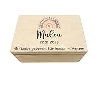Scatola dei ricordi, motivo stellato, regalo per bambini, arcobaleno, M