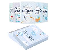 Scatola Dei Ricordi Neonato - Regalo per La Nascita - 50 Milestone Baby Cards Italiano - Pietre Miliari Bambini