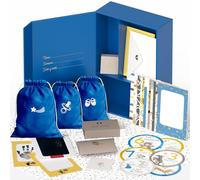 Scatola dei ricordi per bambini e bambine, con kit per impronte di mani e piedi, adesivi per pietre miliari, scatola dei denti e altro ancora, bella scatola dei ricordi per i nuovi genitori, ottimo