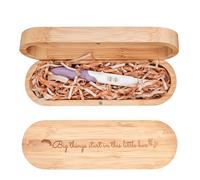 Scatola dei ricordi per test di gravidanza per annuncio del bambino al partner, scatola dei ricordi in bambù per annuncio di gravidanza per marito, annunci di bambino, scatola sorpresa gravidanza,