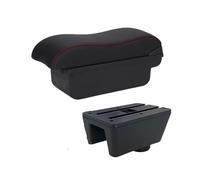 Scatola del bracciolo automatico Per Seat Per Ibiza Box Bracciolo Per 6j 6L Car Auto Storage Retrofit Parti Accessori Interni Braccio(C1 Black red NO USB)