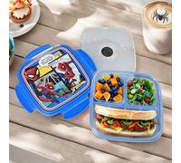 Scatola del pranzo con stampa di Spider-Man Marvel, portatile e a tenuta stagna, scatola del pranzo riutilizzabile per mantenere la freschezza, scatola del pranzo con chiusura ermetica, contenitore pe