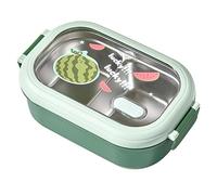 Scatola del pranzo dell'acciaio inossidabile, contenitore isolato del cibo Snack Box contenitori di sandwich dei bambini contenitori del pranzo dei pasti(Verde)
