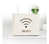 Scatola Del Router Porta Wifi da Parete Scatola Router Muro Mensola Tv Decoder Mensola Soggiorno Sospesa per Tv Scaffale da Parete Router,A24x8.5x20cm