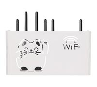 Scatola del supporto del router per la parete, scatola dell'organizzatore di Wifi con stoccaggio del cavo, alloggio di plastica per il router & la striscia di potere