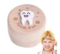 Scatola Della Fatina Dei Denti - Portadentini da Appoggio in Legno | Conserva Denti e Capelli Per Bambini Compleanno Ricordo Genitori,Decorazione Memoriale Compleanno Genitori Collezione Ricordo