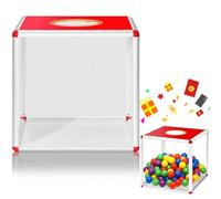 Scatola della lotteria: scatola Tombola con lega di alluminio, scatola per donazioni, scatola in acrilico, urna, scatola consigliata, scatola da gioco quadrata, scatola di immagazzinaggio trasparente,