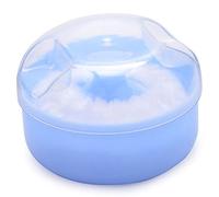 scatola della polvere con Puff della spugna morbida cosmetica del e corpo di/contenitore (blu)