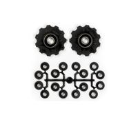 Scatola di 10 rulli deragliatori per bicicletta con cuscinetti ad anelloElvedes 2 x 11 dents Nero