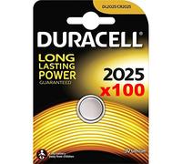 Scatola di 100 x Duracell 2025 3 V batterie al litio - potenza a lunga durata garantita DL2025 CR2025