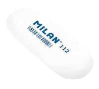 Scatola di 18 gomme Milan ovali lingua di gatto con cellophane colore bianco