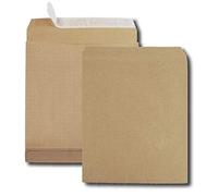 Scatola di 250 sacchetti a soffietto Kraft marrone E4 280 x 400 120 g/m2 banda di protezione