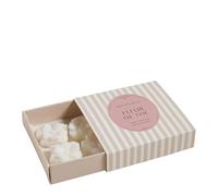 Scatola di 4 decorazioni fondenti in cera profumata, fiore di tè