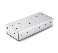 Scatola di affumicatore di carne in acciaio inossidabile per barbecue trucioli di legno Accessori per grigliare Won'for T Warp 22.2x9.6x4.4cm Bbq Smoker Box Pellet trucioli di legno per griglia