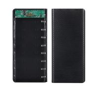 Scatola di alimentazione batteria fai-da-te 8 x 18650 con display LCD nero
