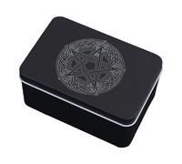 Scatola di archiviazione della scheda tarocchi - Porta compatta da 12x8x6cm, custodia per protezione del ferro, custode del ponte portatile con design delicato | Porta della carta sicura per i tarocch
