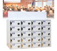 Scatola di armadietto del telefono cellulare con serrature e chiavi Organizzatore di immagazzinaggio acrilico fissato al muro per l'ufficio della scuola di fabbrica 25Slots