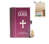 Scatola di biglietti con versi biblici, 90 biglietti biblici cristiani, versi della Bibbia codificati a colori, in scatola di legno, biglietto di preghiera per donne e uomini, incoraggiamento
