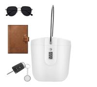 Scatola di blocco da spiaggia - Borsa di sicurezza portatile | Cassaforte da viaggio e da spiaggia | Valigetta di sicurezza 2L per spiaggia, campeggio, viaggi, sport, shopping, bianco, Se référer au
