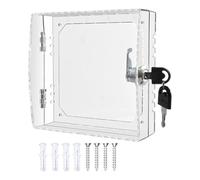 Scatola di blocco termostato - Clear Thermostat Cover Guard | Copertura di protezione dei tasti | Scatola di chiusura a parete per un altoparlante sicuro del rilevatore termico compatibile con ave